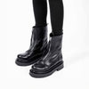 Ankle Cut Leather Boots with Zippers by David's Road 
