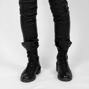 Ankle Leather Combat Boots by David's Road 