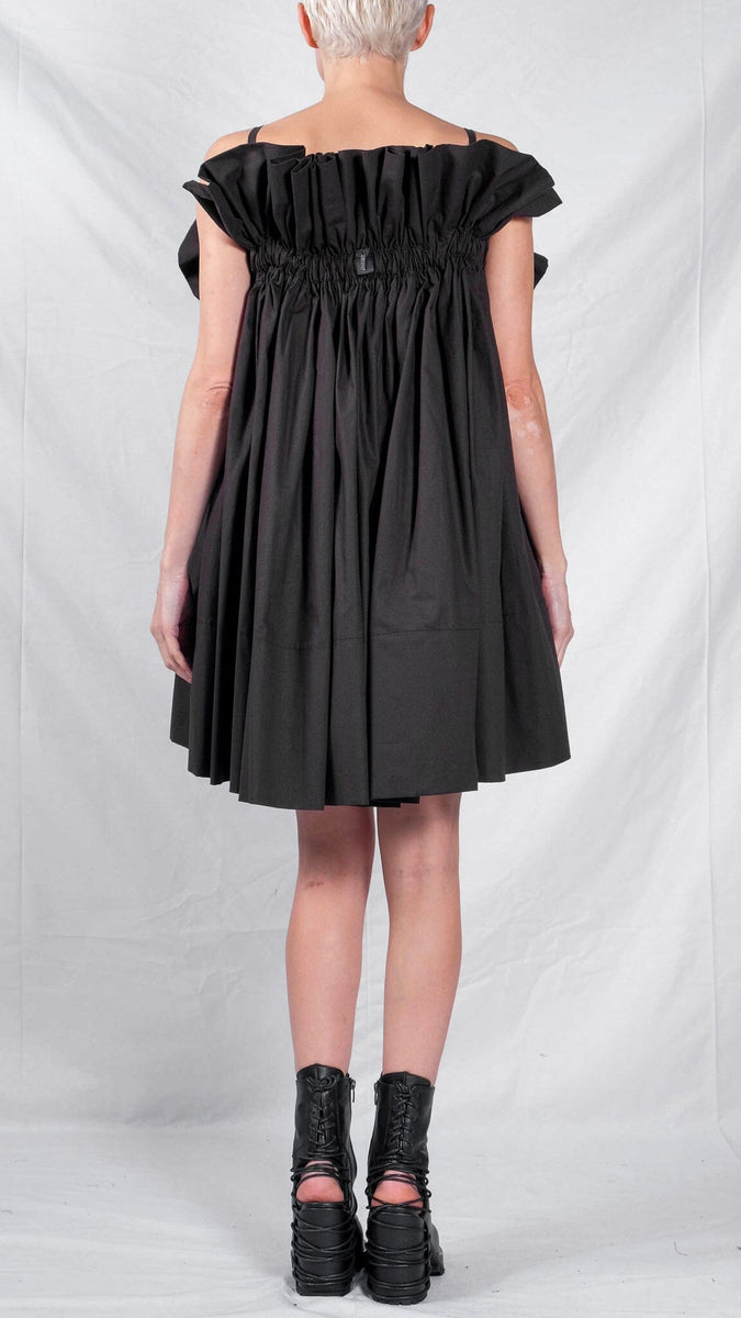 Cotton Mini Dress with Ruffles – David's Road US