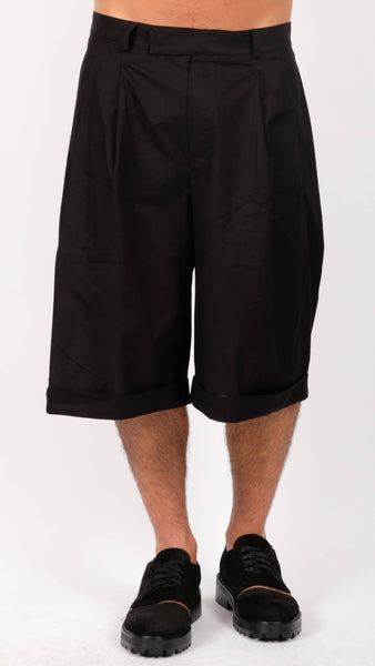 Cotton Wide Leg Shorts by David's Road 