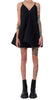 Creased Cotton Mini Dress with Cami Straps by David's Road 