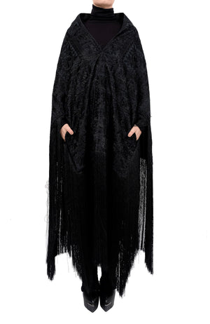 Hand Embroidered Poncho by David's Road 