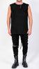 Jersey Sleeveless Top with Leather Detail by David's Road 