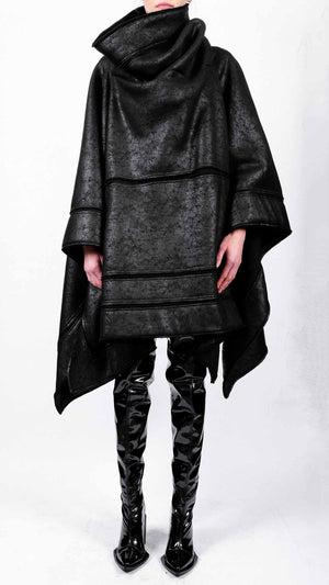 Leather Effect Cape by David's Road 