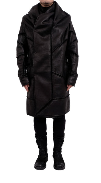 Leather Effect Coat by David's Road 