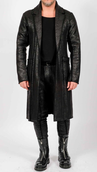 Leather Effect Long blazer by David's Road 