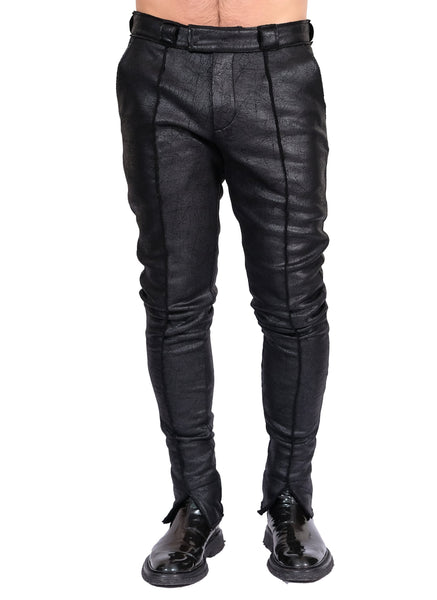 Leather Effect Slim Pants by David's Road 