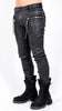 Leather Effect Slim Pants with Zippers by David's Road US 