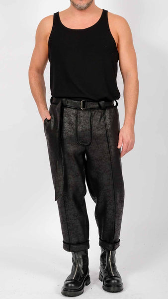 Leather Effect Trousers by David's Road 