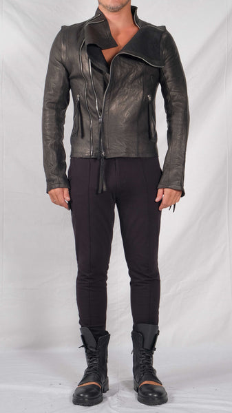 Leather Jacket with Zippers by David's Road 