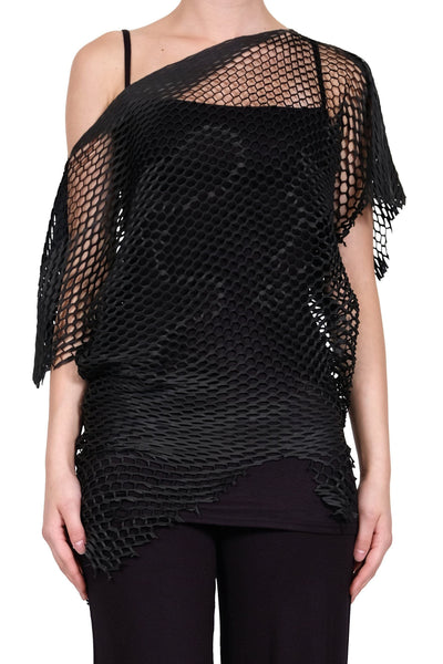 Leather Mesh Top by David's Road 