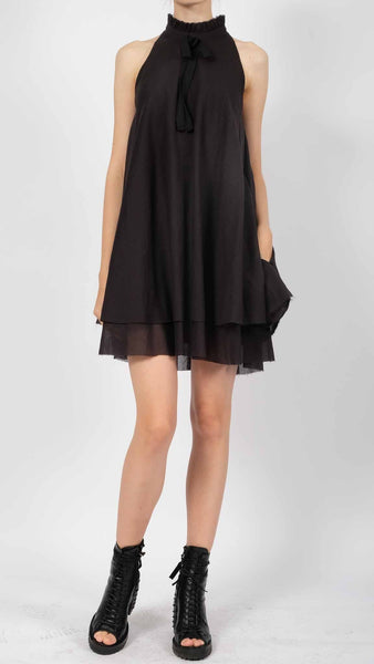 Light Cotton Mini Dress with Bow by David's Road 