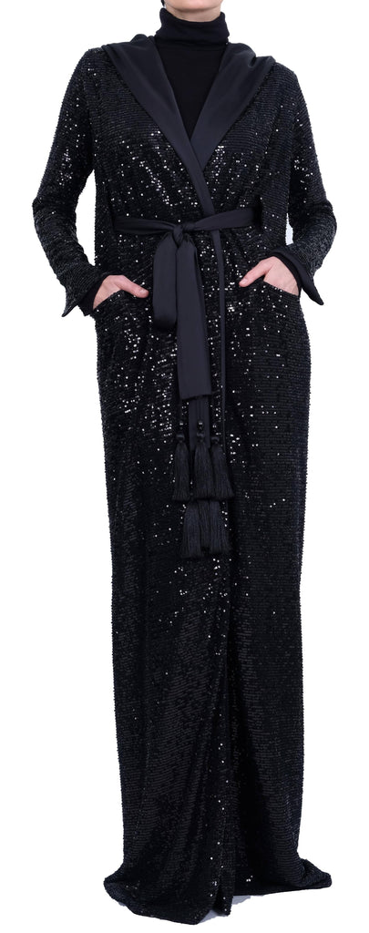 Long Hooded Sequin Robe David's Road US Long Hooded Sequin Robe David's Road US