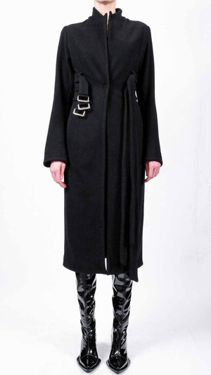 Midi Coat with 3 Belts by David's Road 