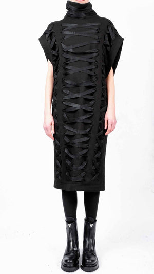 Midi Sweatshirt dress with Laces by David's Road 