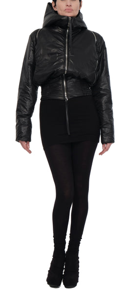 Padded Cropped Jacket with Zippers by David's Road 