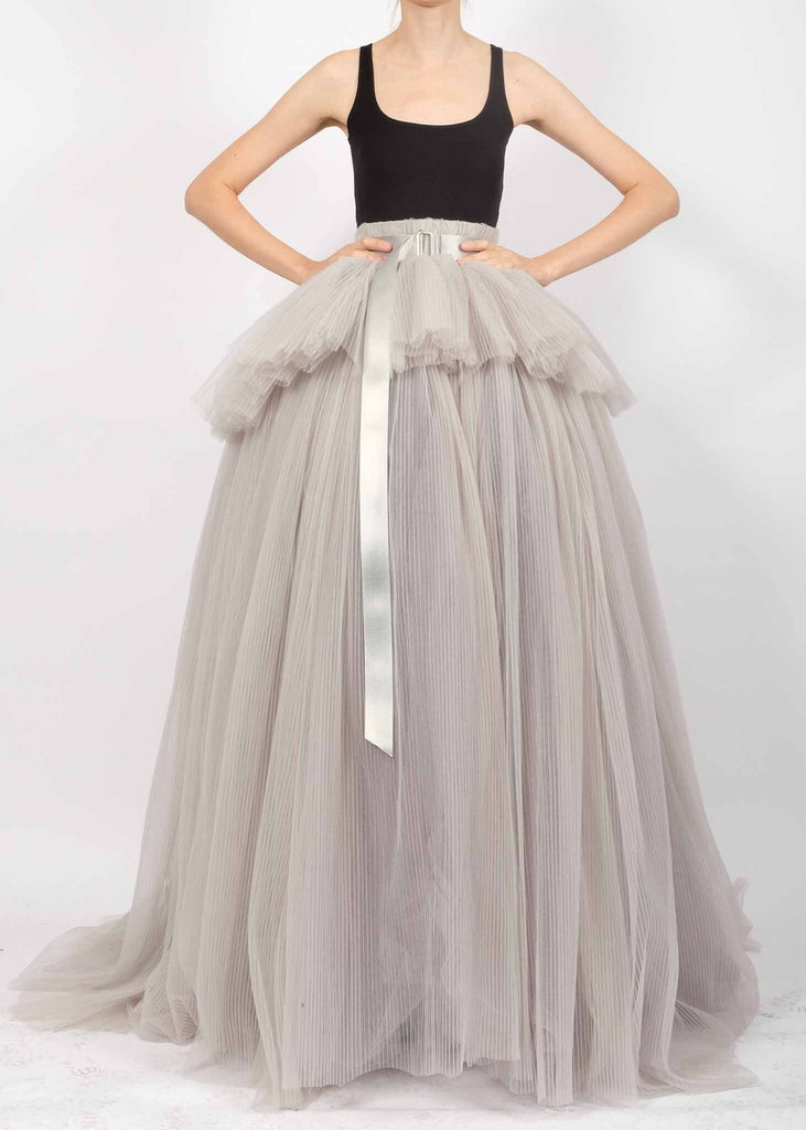 Pleated Tulle Maxi Skirt Pleated Tulle Maxi Skirt