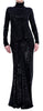 Sequin Long Sleeve Maxi Dress by David's Road 