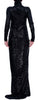 Sequin Long Sleeve Maxi Dress by David's Road 