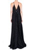 Silver Dot Black Maxi Dress by David's Road 