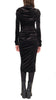 Stretch Velvet Dress with Draped Details by David's Road 