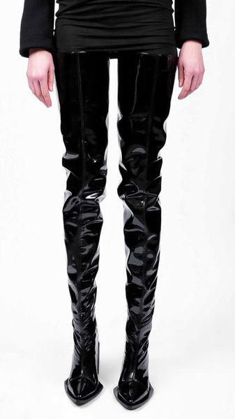 Thigh High Pointed Toe Boots by David's Road 
