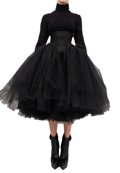 Tulle Midi Skirt with Corset by David's Road 